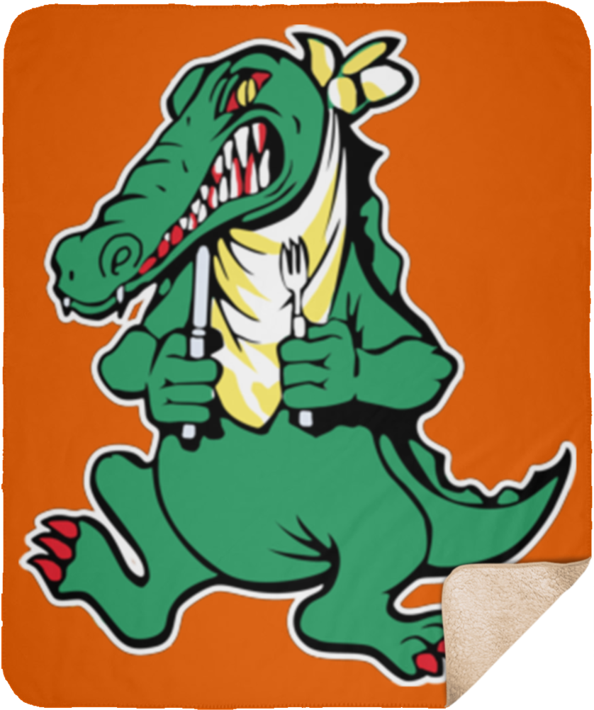 Alligator Guitar Medium Premium Sherpa Blanket Clipart (1024x1024), Png Download