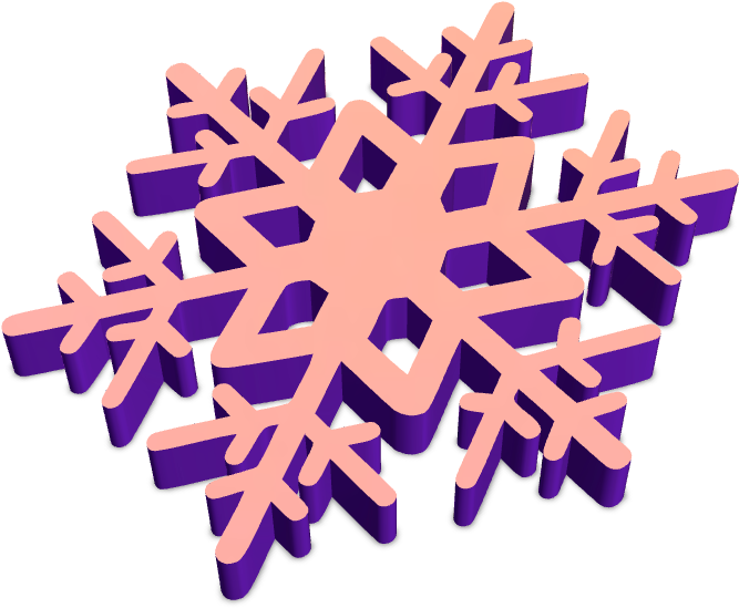 Snowflake Template Using Noun Project Clipart (1024x768), Png Download