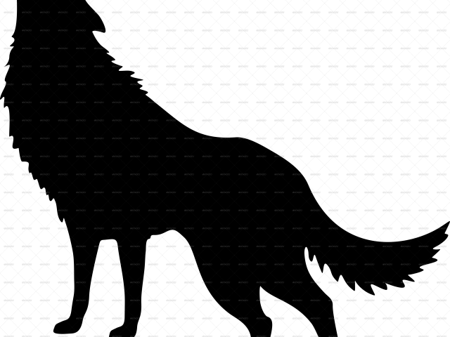 Shadow Clipart Wolf - Png Download (640x480), Png Download