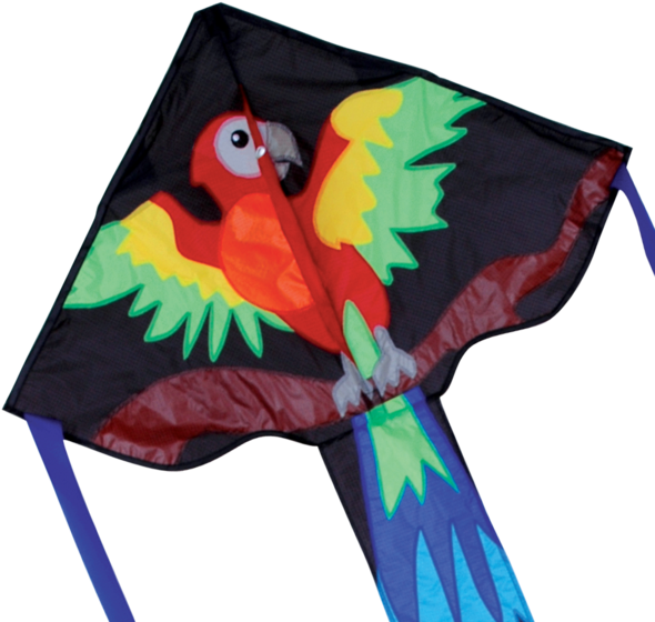 33" Happy Parrot Easy Flyer Kite Clipart (600x600), Png Download