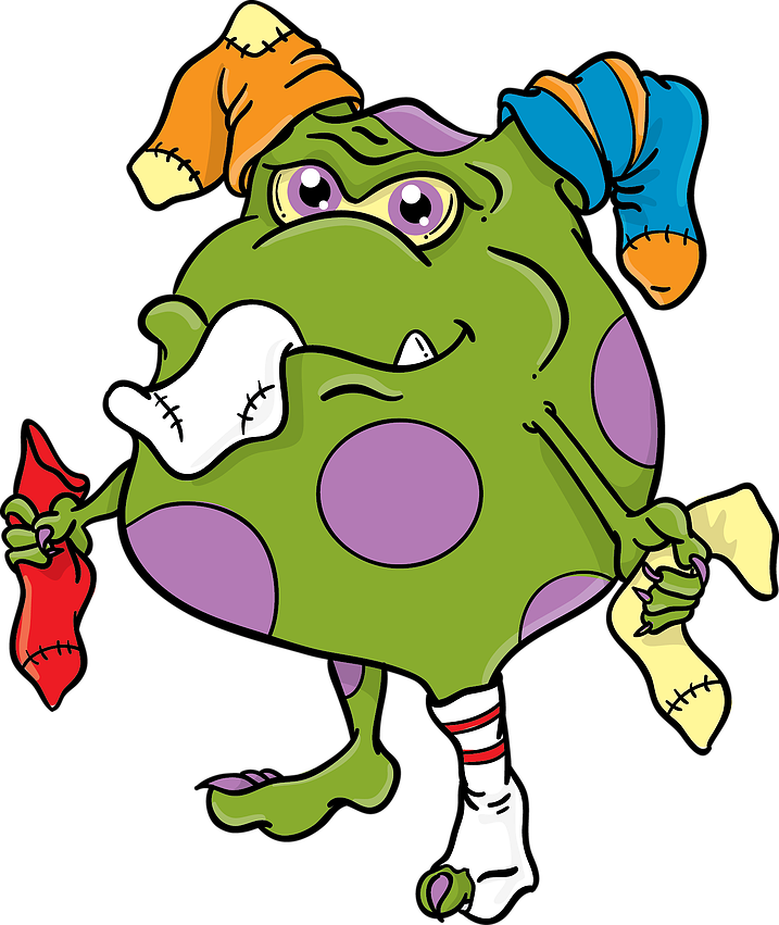 Sock Monster Clipart (717x851), Png Download