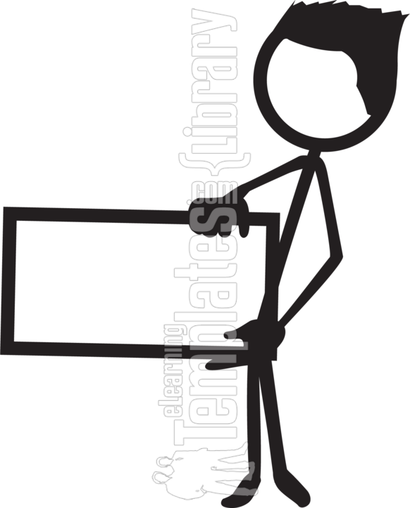 Stick Figure Clip Art Black And White - Png Download (582x720), Png Download