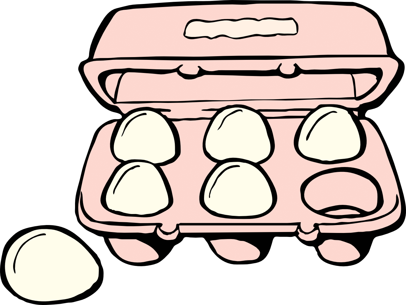 Egg Clipart Black And White - Png Download (1331x999), Png Download