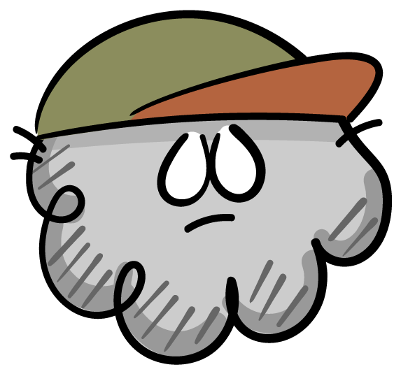 Dust Buddies Scared Clipart (618x618), Png Download