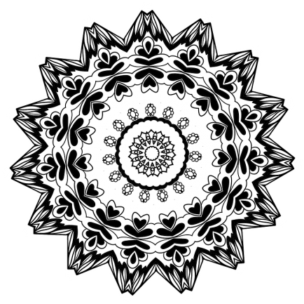 Page,pattern,coloring For Adults,adult Clipart (500x707), Png Download