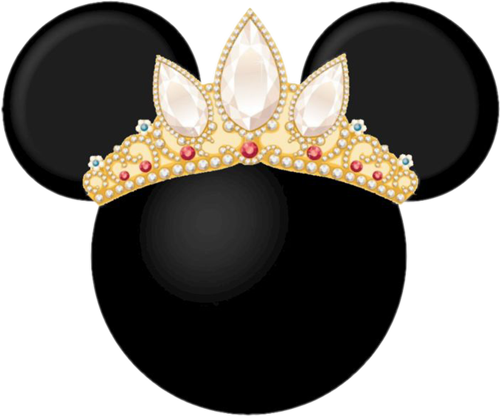 Princess Queen Crown Royal Royalty Gold Mickey Mickeymo Clipart (1024x852), Png Download
