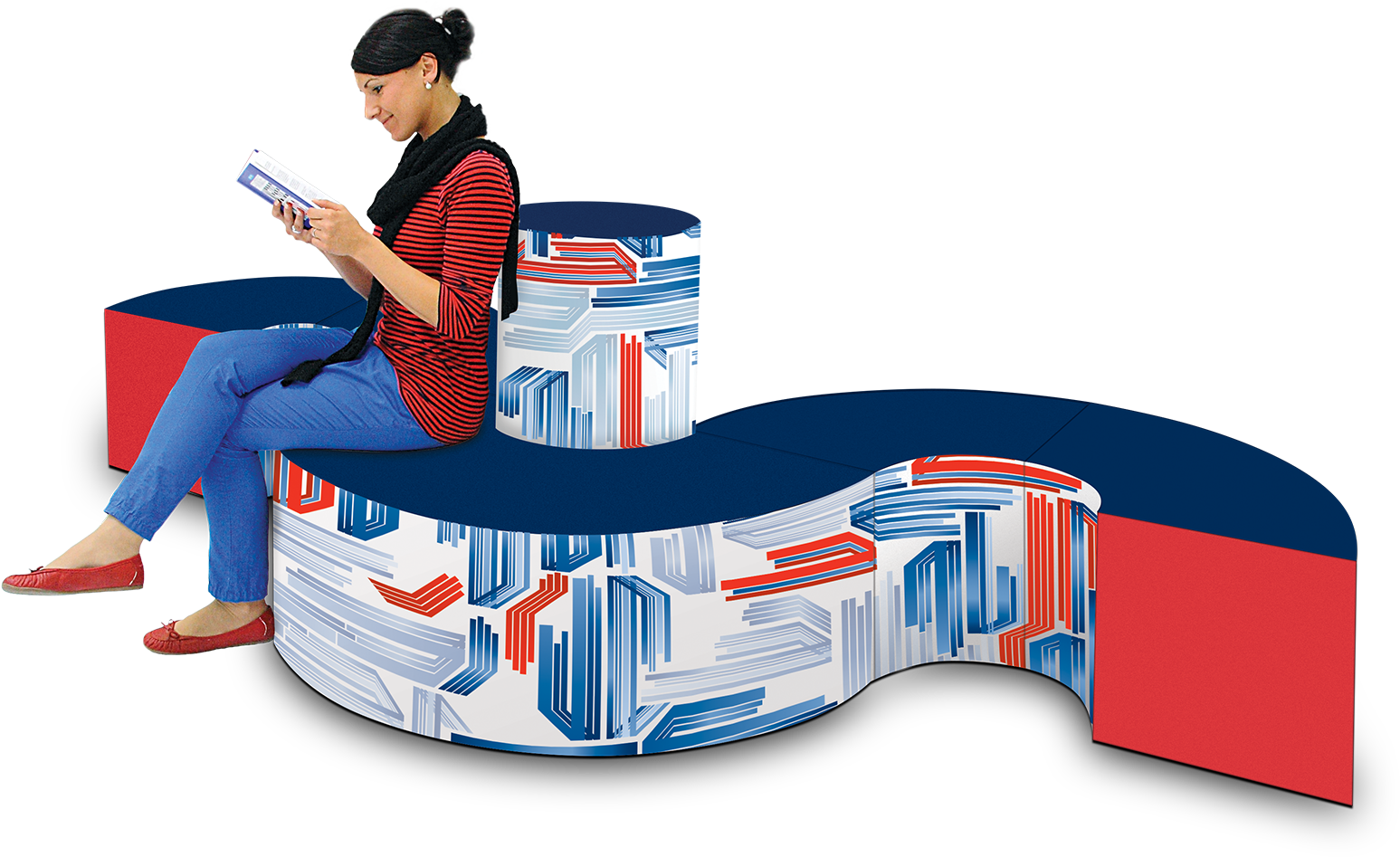 Foam Seating Arrangement W/ Prints Clipart (1600x1600), Png Download