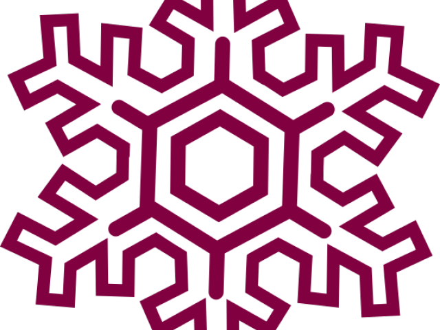 Snowflake Clipart Burgundy - Png Download (640x480), Png Download