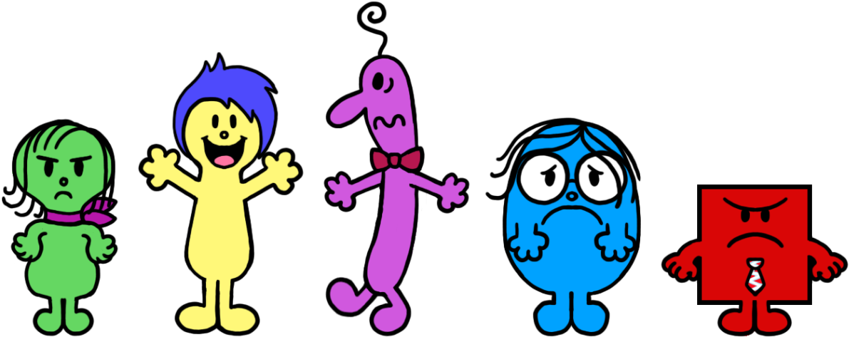 The Emotions From Disney& Pixar's Inside Out In The Clipart (1280x534), Png Download