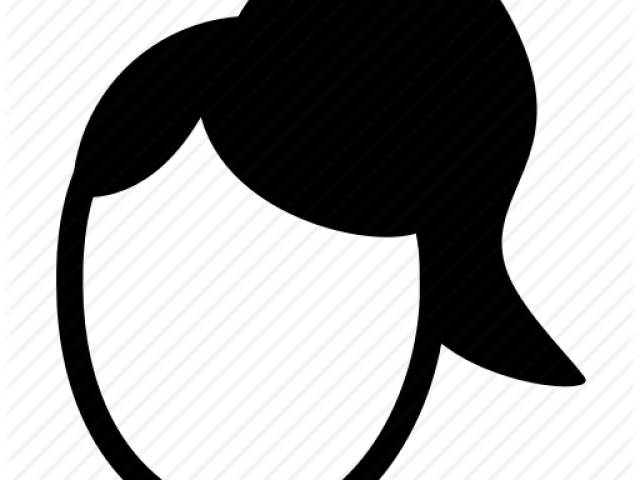 Ponytail Clipart Female Silhouette - Png Download (640x480), Png Download