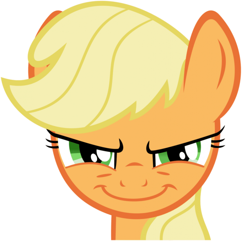 Free Png Download Applejack Evil Smile Png Images Background Clipart (850x848), Png Download