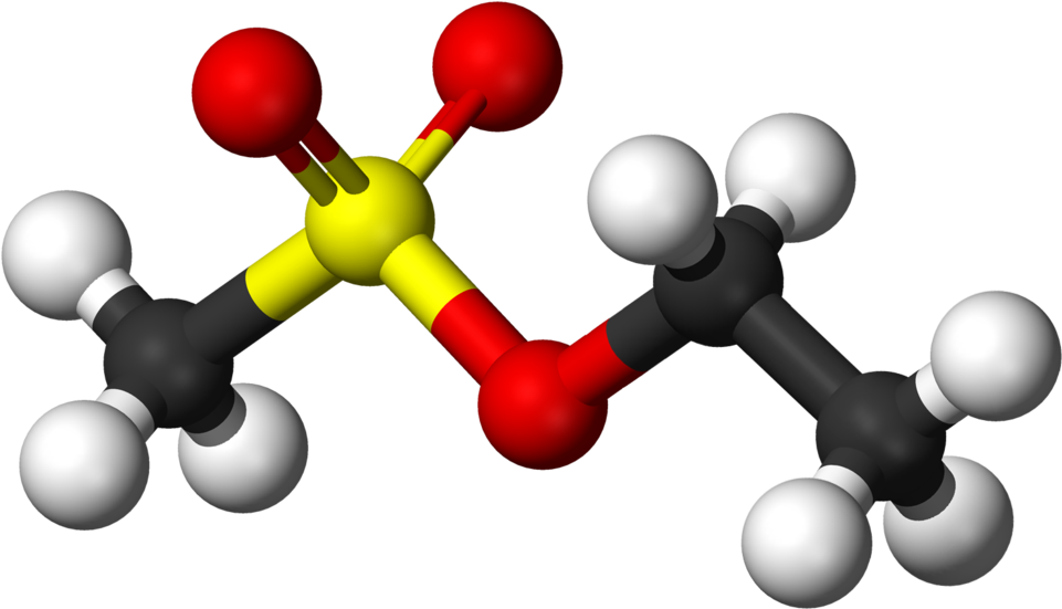Ethyl Mesylate 3d Balls Clipart (1024x614), Png Download