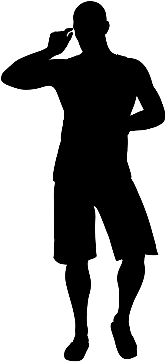 Silhouette Man Casual Clipart (677x1280), Png Download