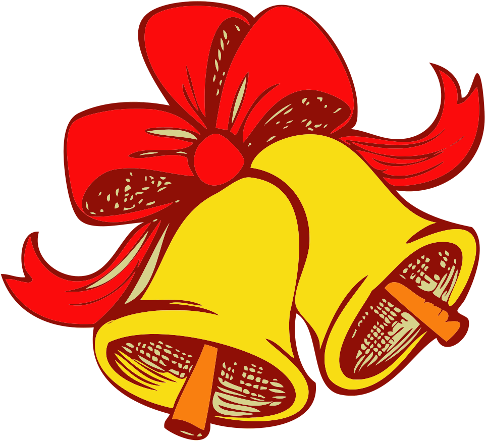 Bow And Bells Clipart (1000x909), Png Download