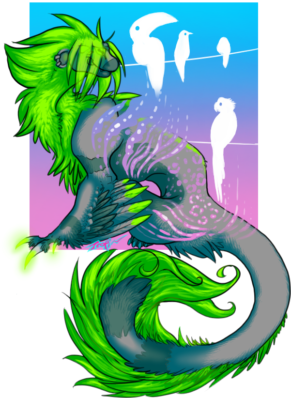 The Old Gumbie Chimera Clipart (614x891), Png Download