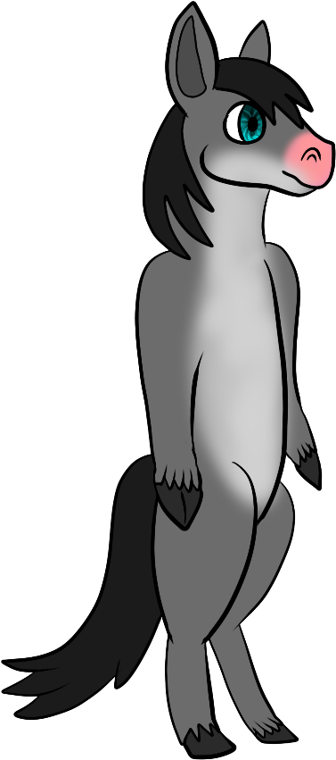 Random Horse Anthro Clipart (613x1005), Png Download