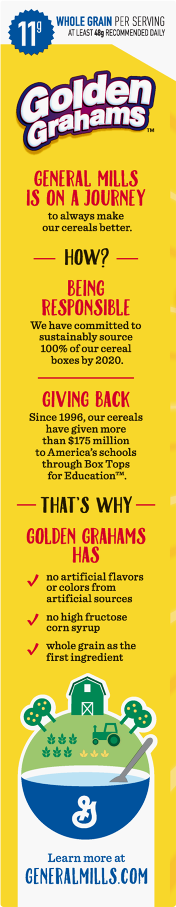 Golden Grahams Breakfast Cereal, 12 Oz Clipart (1800x1800), Png Download