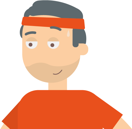 Person Wearing Sweat Band Clipart (750x900), Png Download