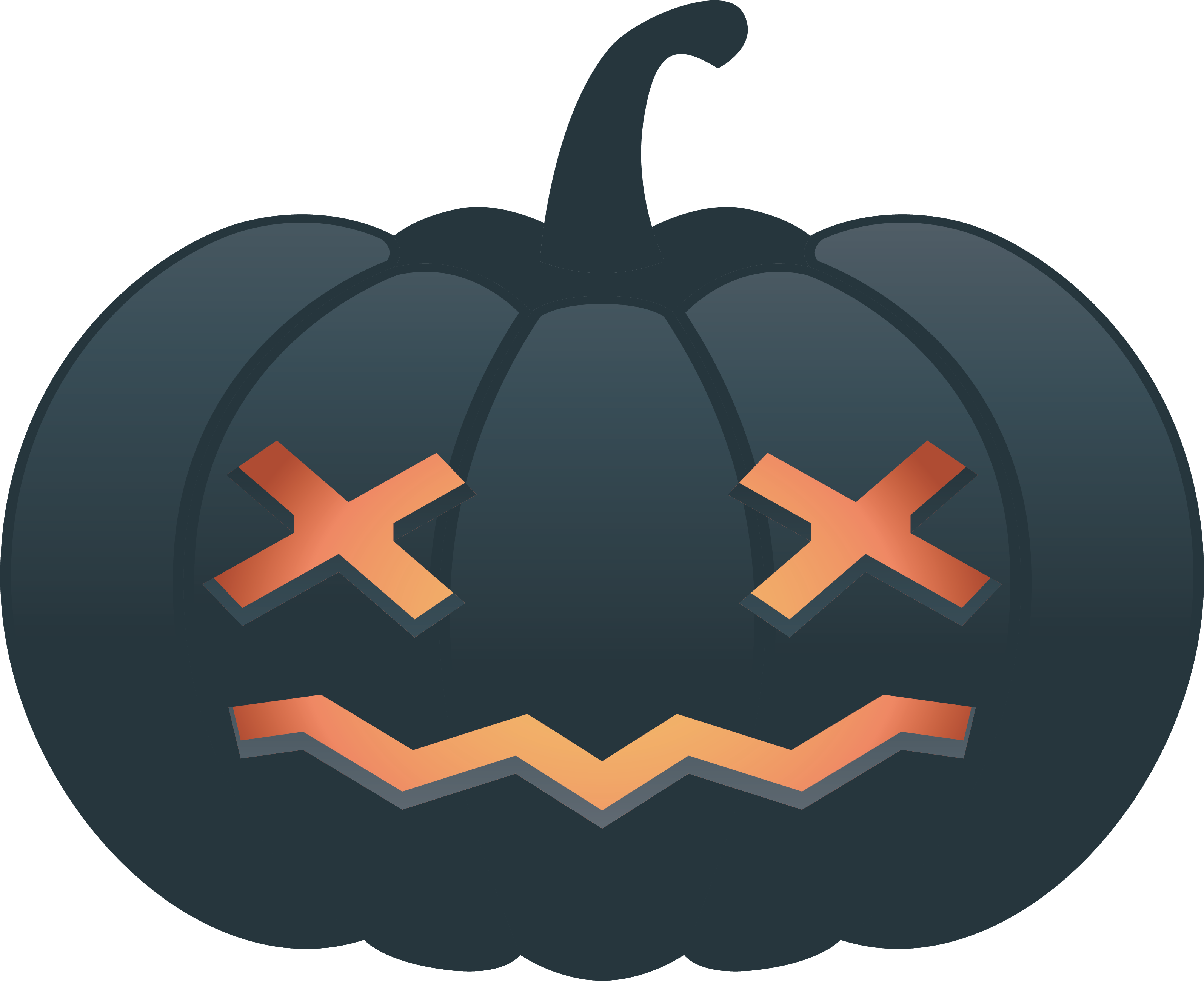 Pumpkin Calabaza Head Transprent Clipart (3190x2600), Png Download