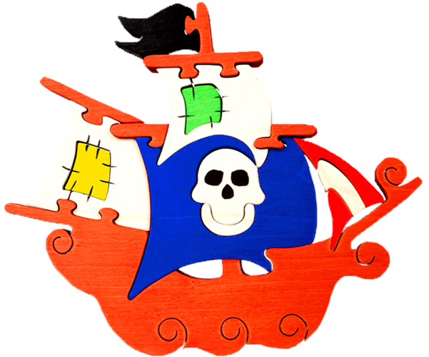 Pirate Ship Puzzle Clipart (600x600), Png Download
