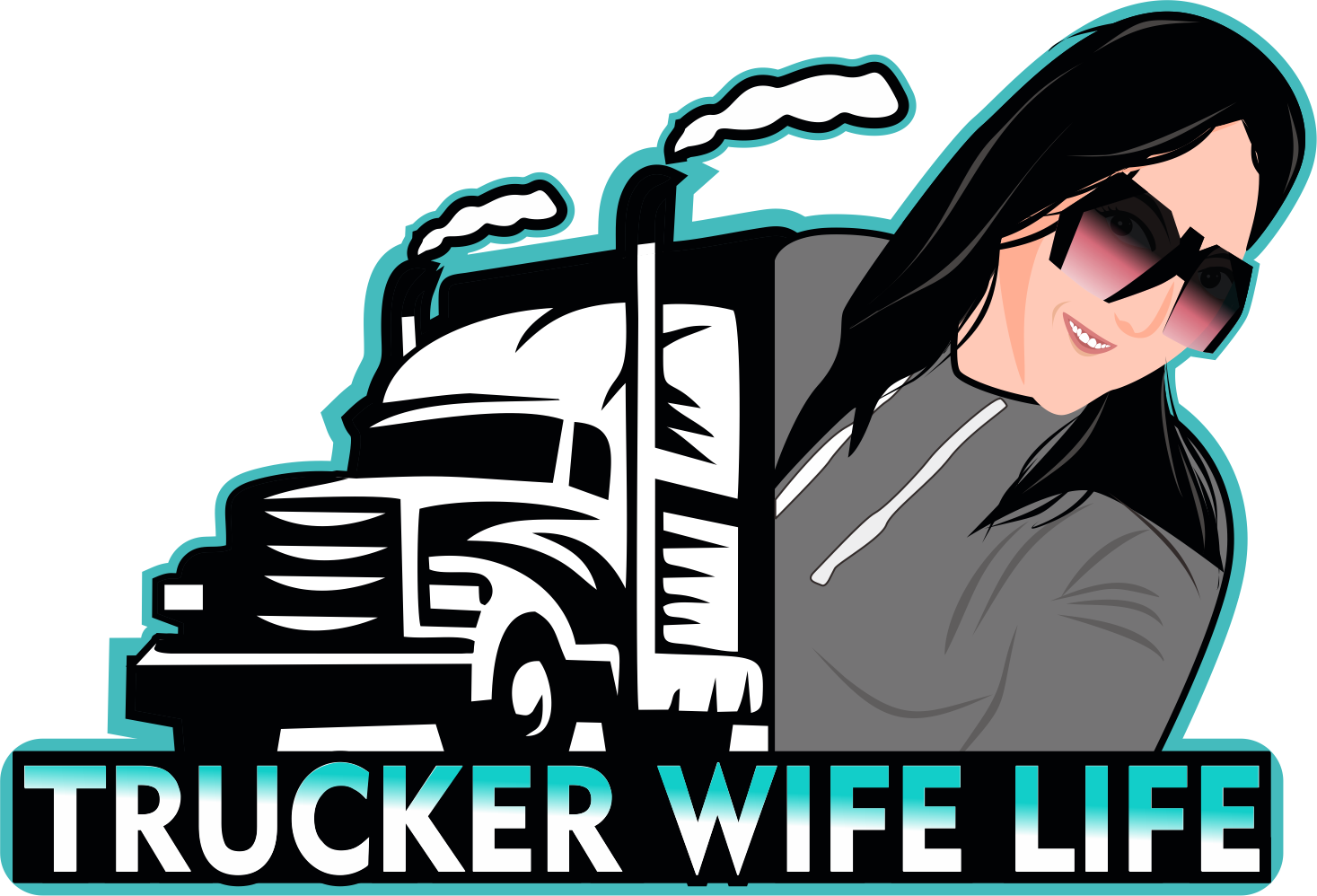 Trucker Wife Life Clipart (1467x998), Png Download