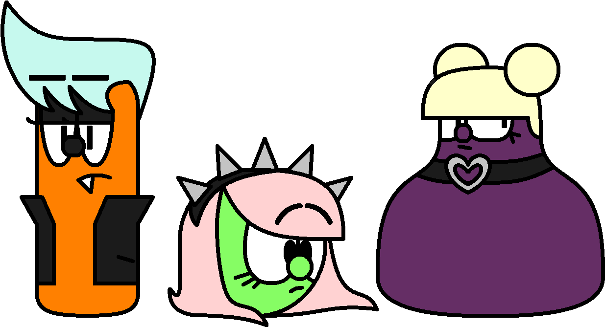 My Veggietales Oc's, A Veggie Girl Gang With One Who Clipart (1275x748), Png Download