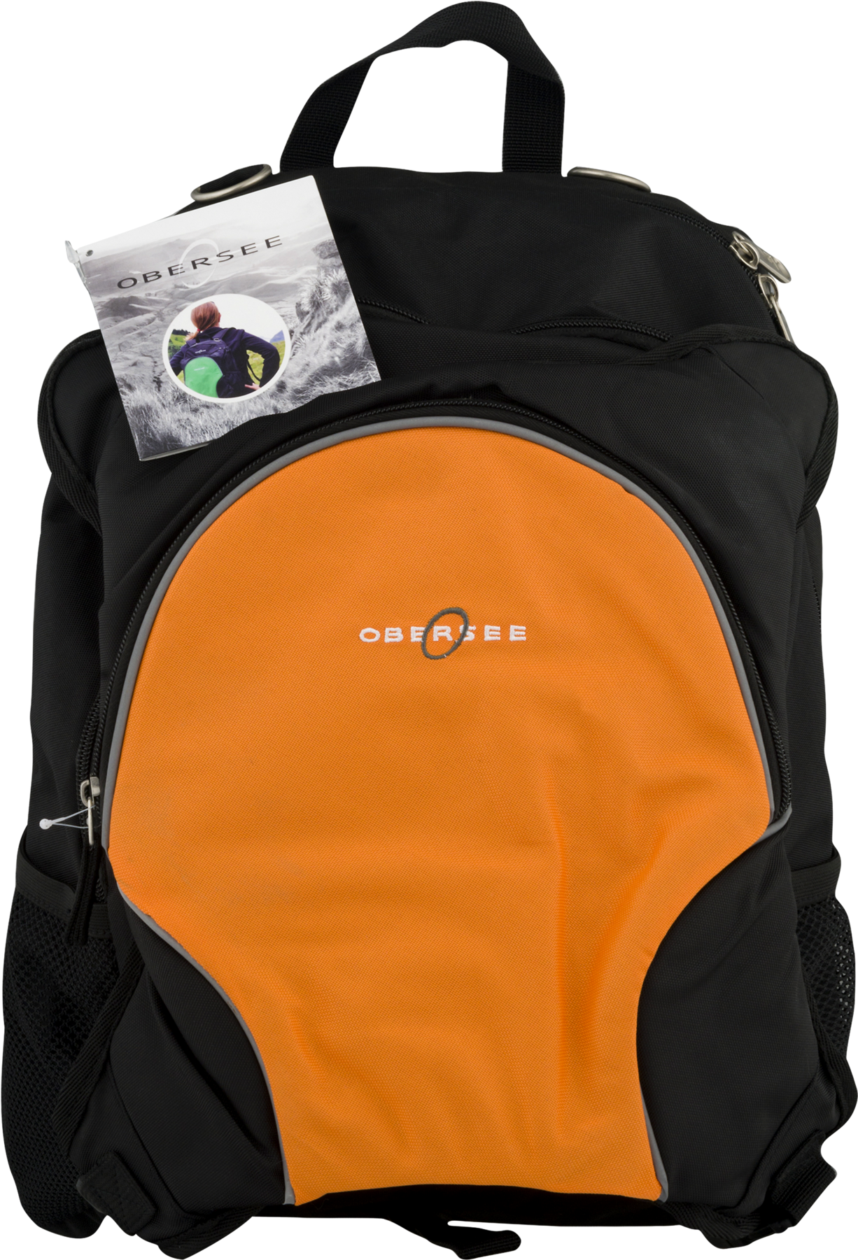 Obersee Rio Diaper Bag Backpack With Cooler Black/orange, Clipart (1800x1800), Png Download