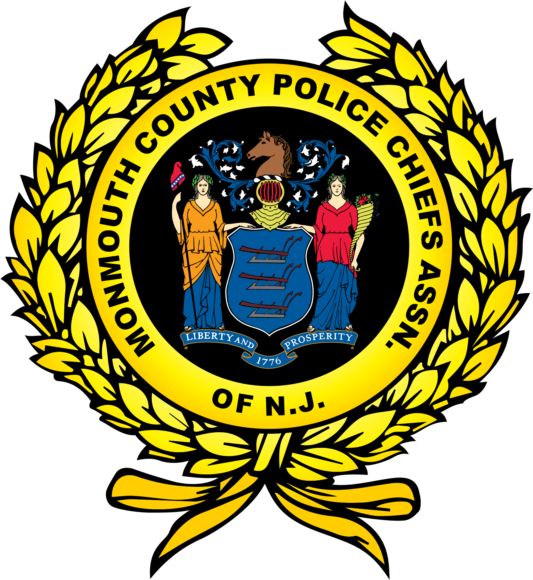 Monmouth County Police Chiefs Assoc Logo 01 Clipart (1911x2043), Png Download