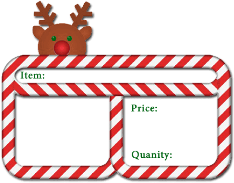 Free Png Best Stock Photos Reindeer Candy Cane Frame Clipart (850x673), Png Download