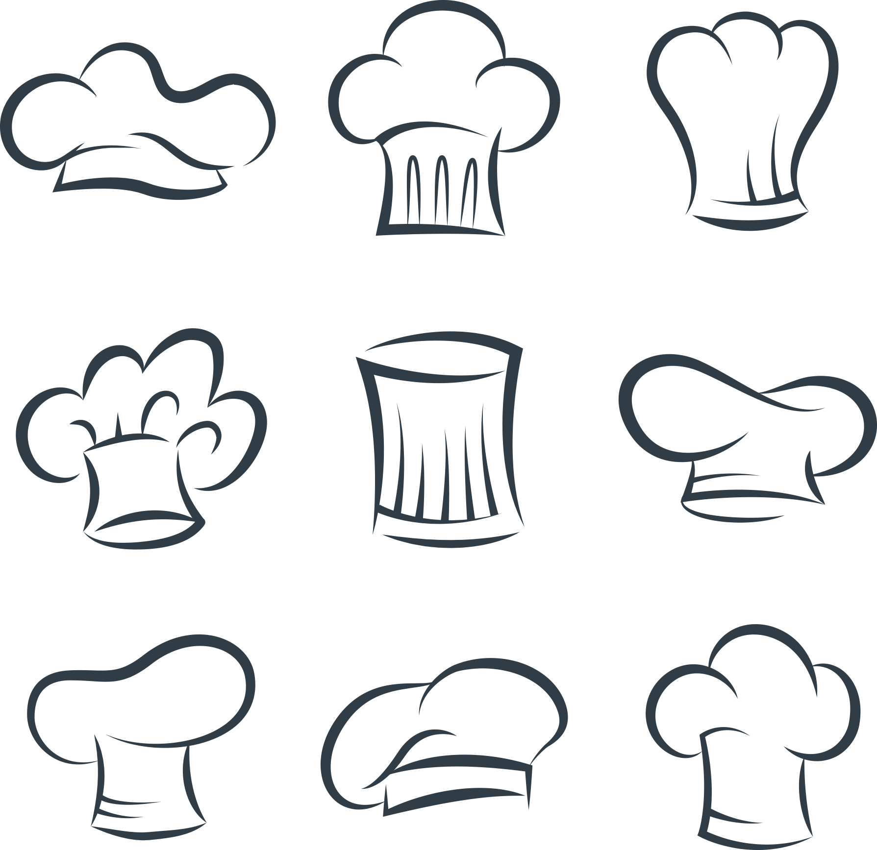 Cook Chefs Uniform Hat Euclidean Vector Clipart (1789x1735), Png Download