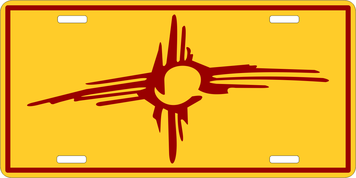 Stylized Zia License Plate Clipart (1202x602), Png Download