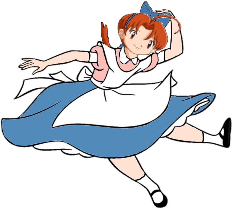 Delia Ketchum As Alice Falling By Darthraner83 Clipart (776x695), Png Download