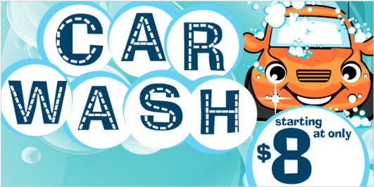 Car Wash Starting At $8 Vinyl Banner Clipart (560x560), Png Download