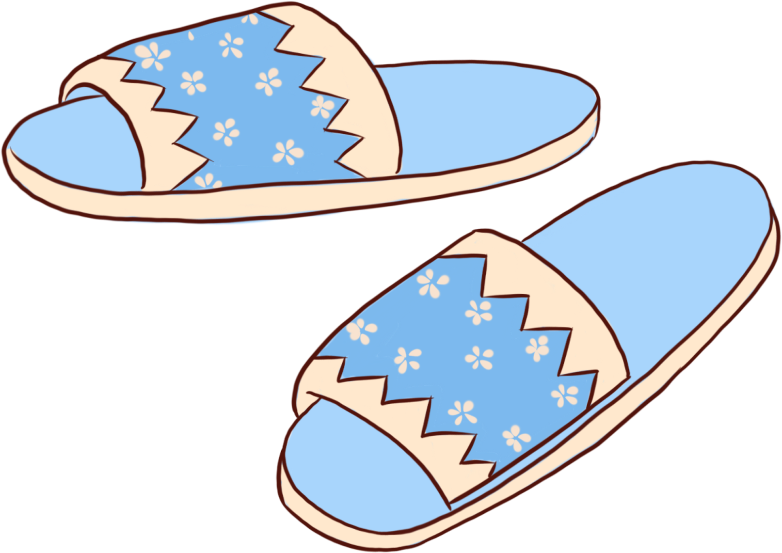 Hand Painted Cartoon Daily Necessities Slippers Png Clipart Full Size Clipart 3098252 Pinclipart
