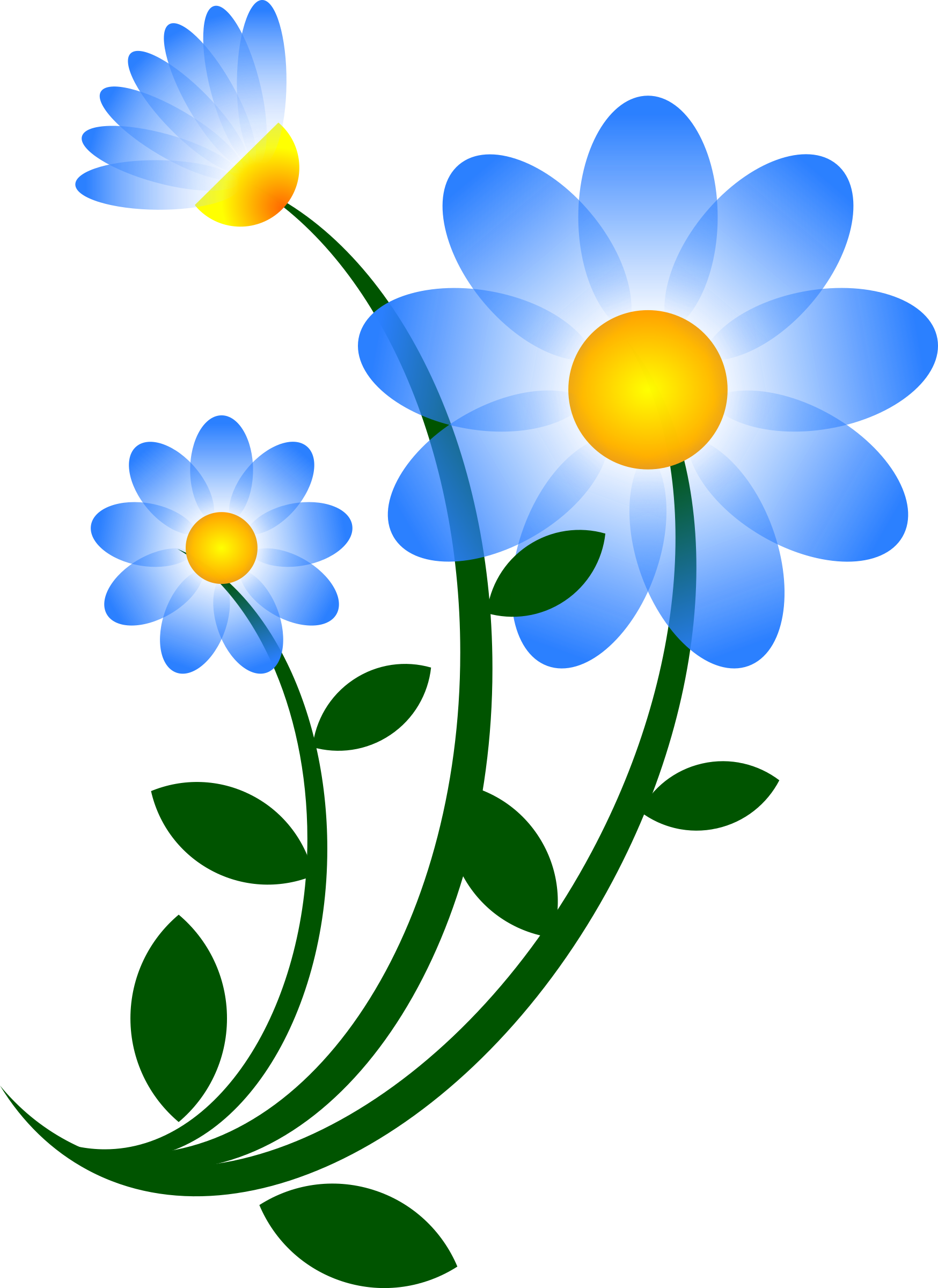 Clipart Of Escorts, Blue Color And Bulaklak - Png Download (1748x2400), Png Download