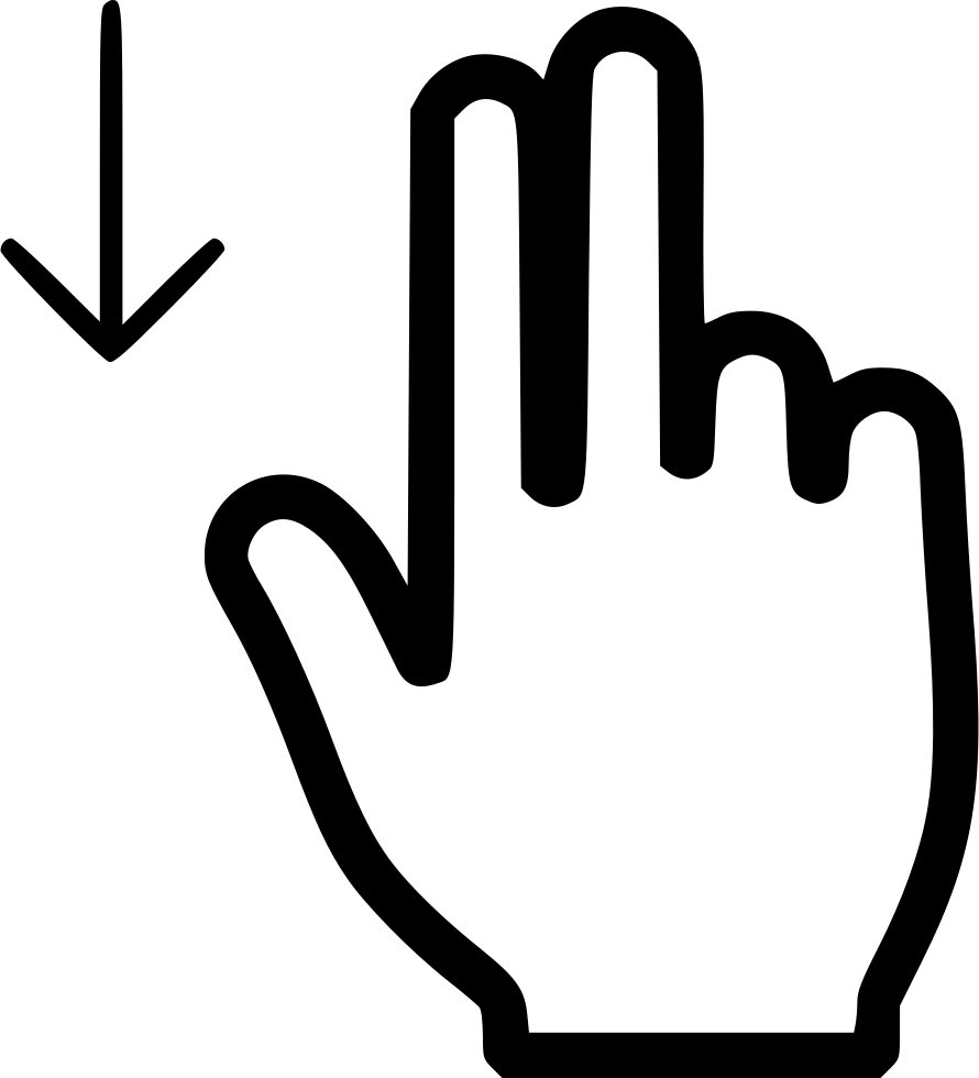 Two Fingers Down Comments Clipart (890x980), Png Download