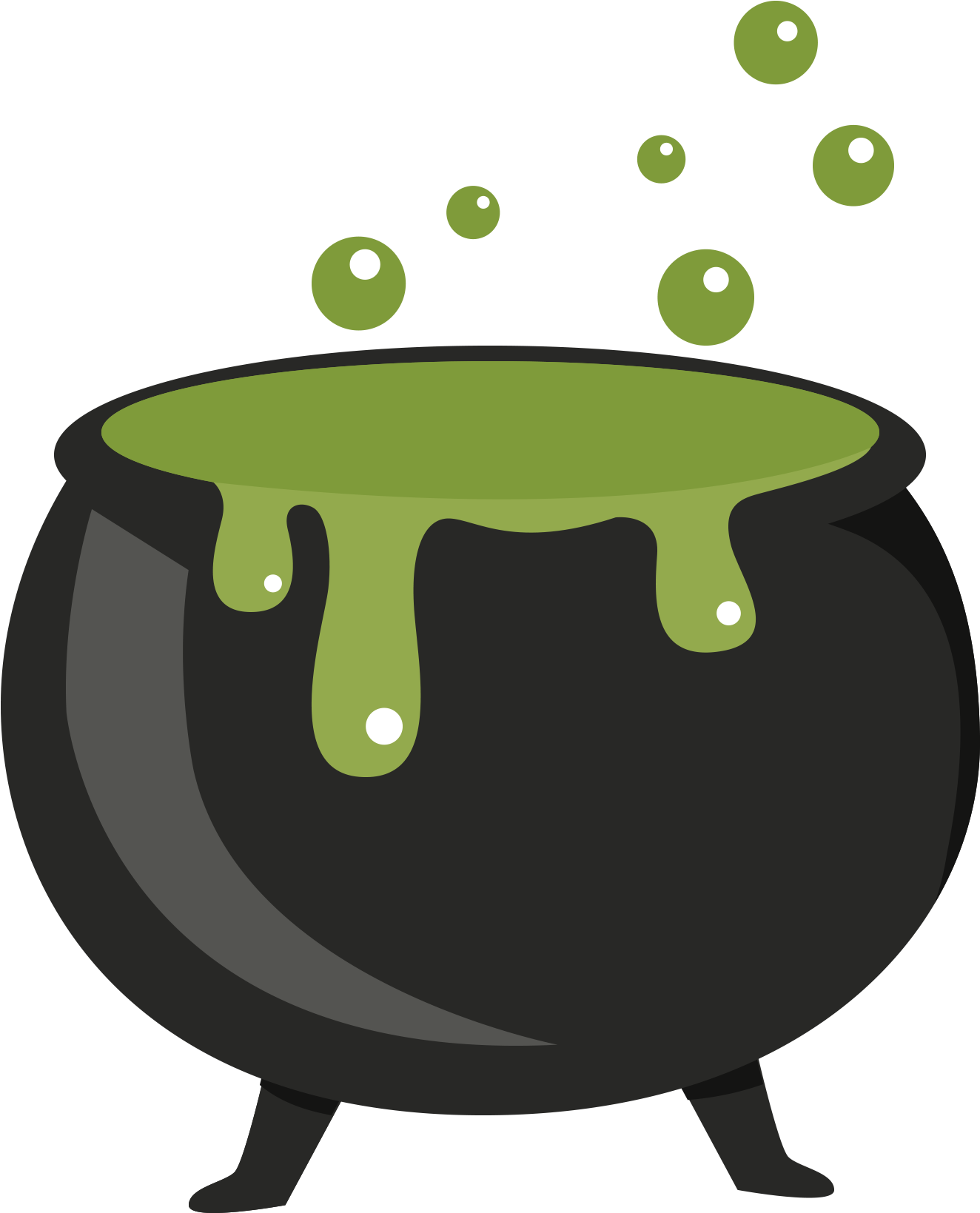 万圣节绿色毒油锅装饰 Clipart (2000x2000), Png Download