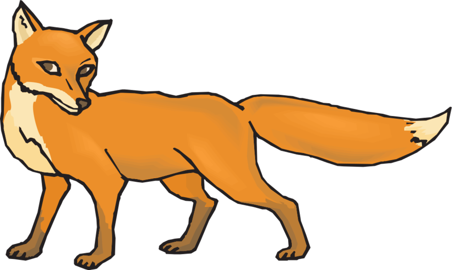 Fox Png Clipart Red Fox Clip Art - Fox Clipart Png Transparent Png (900x538), Png Download