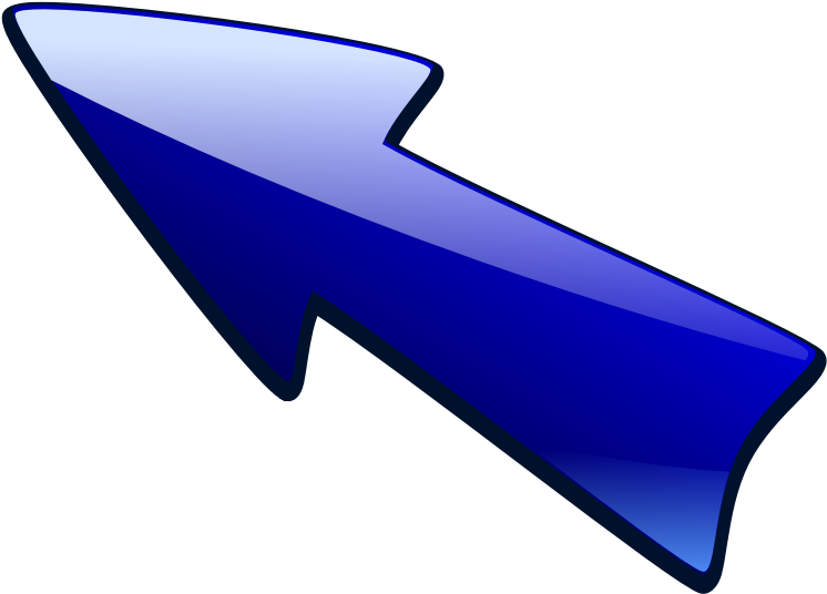Computer Icons Arrow Download Drawing - Arrow Pointing Up Left Clipart (750x750), Png Download