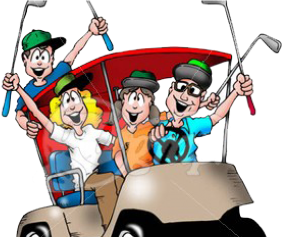 Golf Clipart Golf Team - Funny Golf Cart Clip Art - Png Download - Full