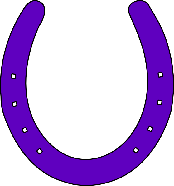 See The Source Image - Purple Horseshoe Clipart - Png Download (558x595), Png Download