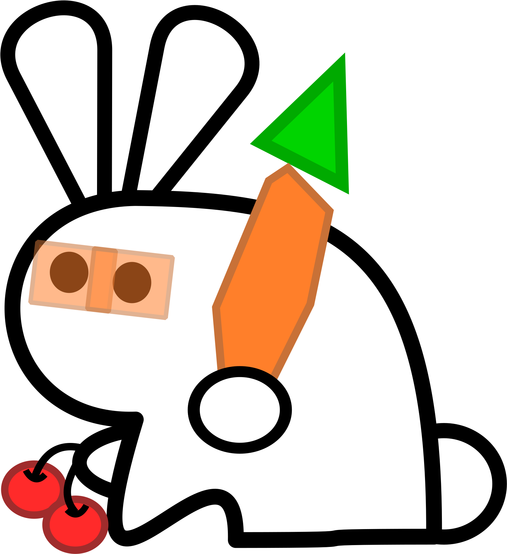 Free Cherrot - Rabbit Clip Art - Png Download (800x800), Png Download