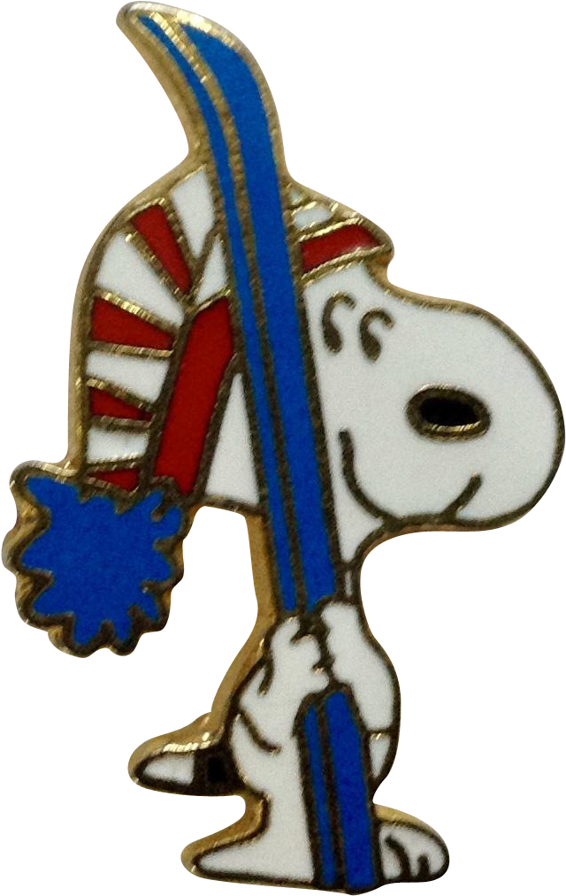 Iconic Snoopy Holding His Skies Getting Ready For Snow - Cartoon Clipart (1012x1012), Png Download