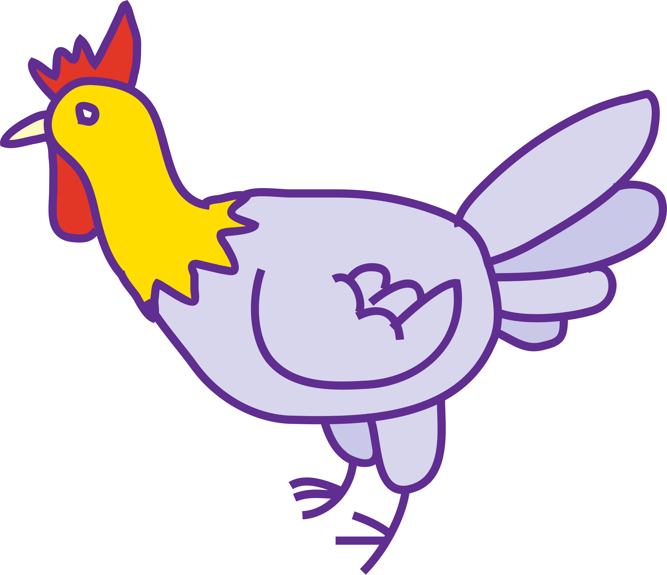 Chicken دجاجة - Chicken Man Embroidery Design Clipart (1000x950), Png Download