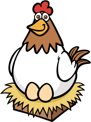 Cartoon Clip Art Rooster Eggs Transprent Png - Hen Laying Egg Cartoon Transparent Png (567x567), Png Download