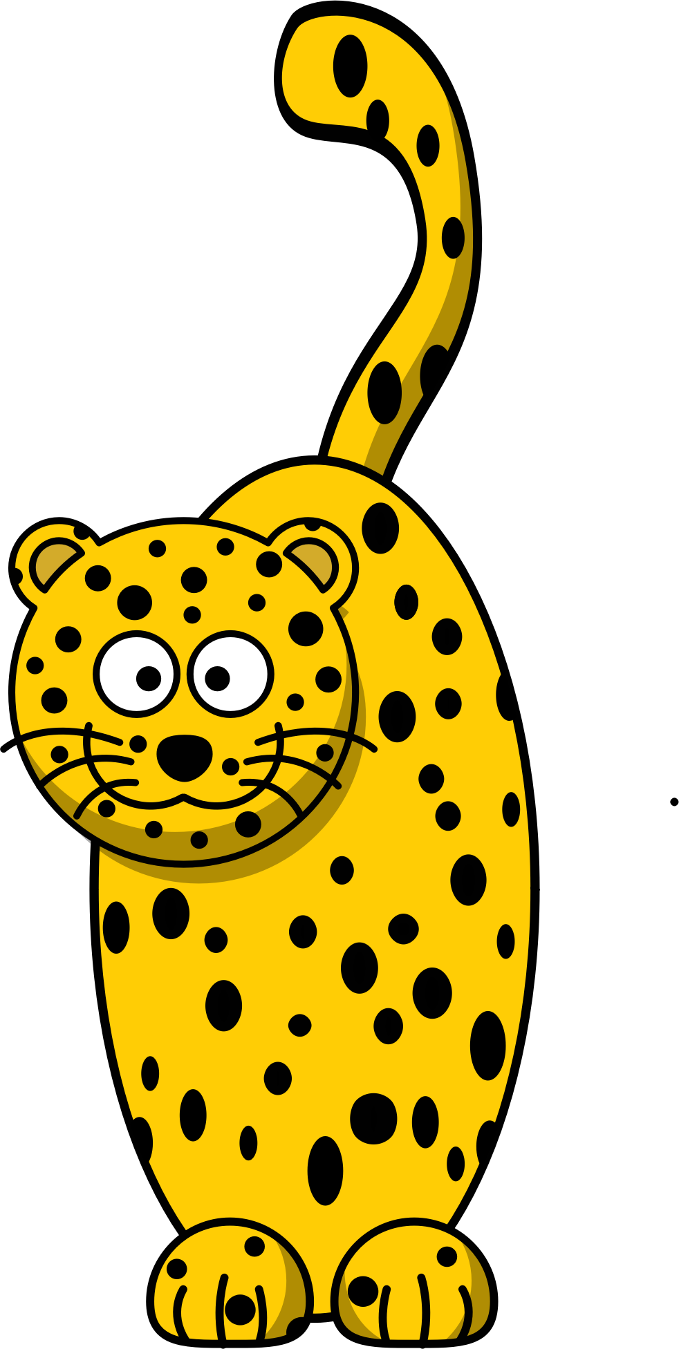 Big Image - Cheetah Clipart (982x1952), Png Download