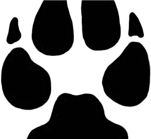 Footprint Clipart Cheetah - Transparent Dog Paw Print - Png Download (640x480), Png Download