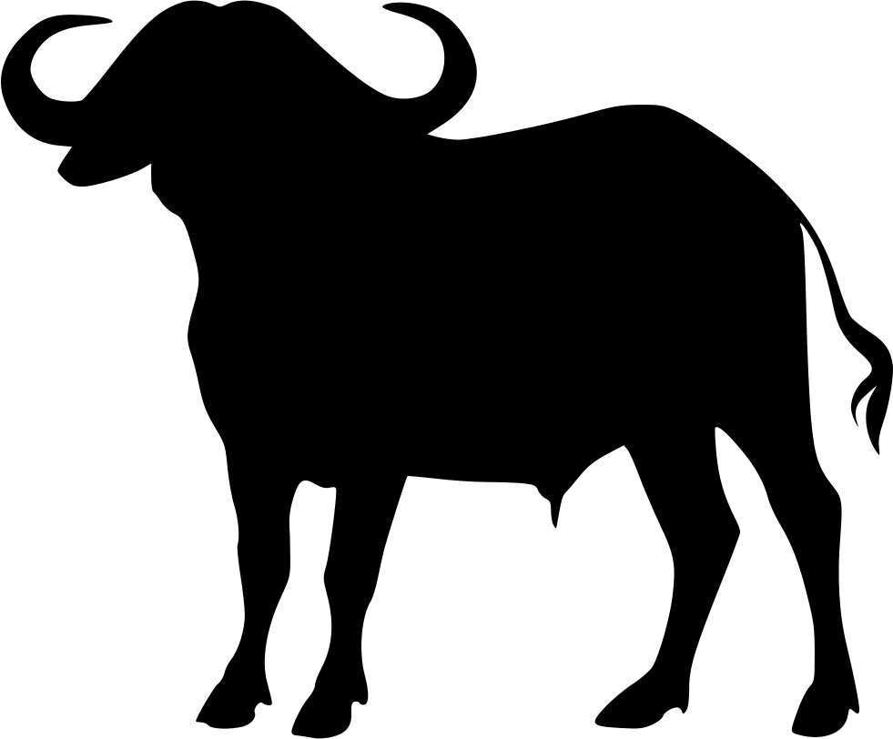 Svg Black And White Library Cape Svg Png Icon - Buffalo Png Clipart (981x812), Png Download