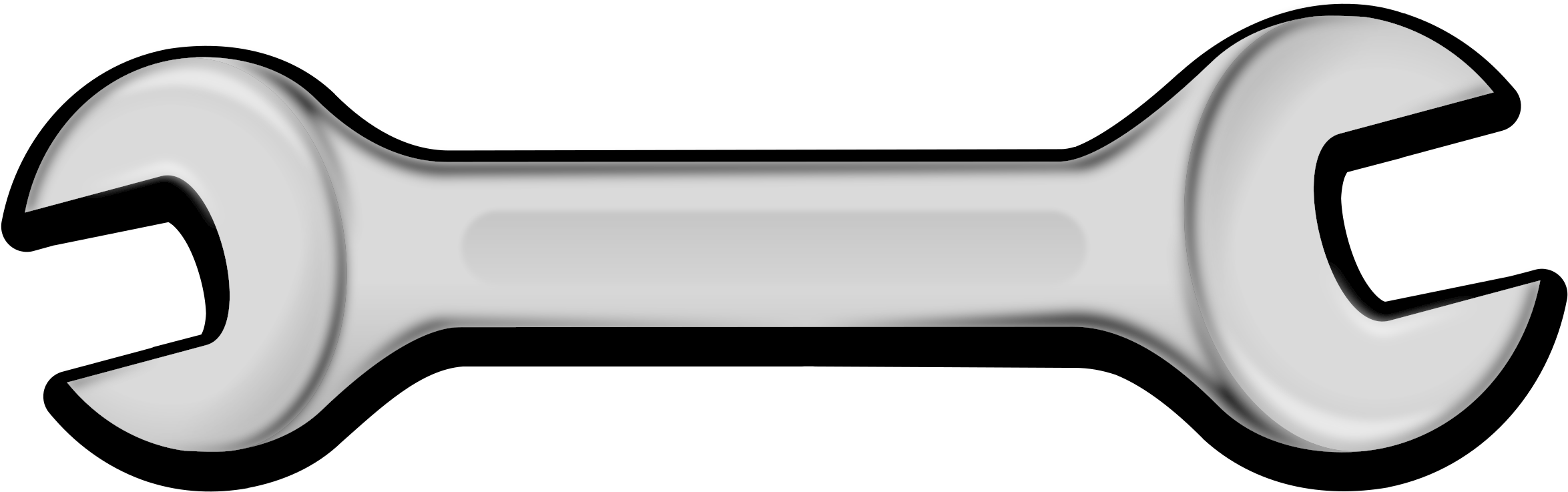 Free Icons Png - Wrench Clipart Transparent Png (2400x960), Png Download