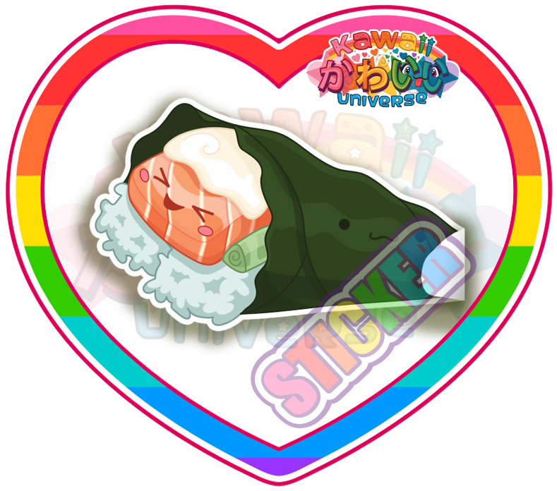 Kawaii Food Universe Cute Salmon Hand Roll - Cafepress King Duvet Cover Clipart (800x800), Png Download